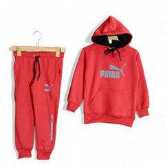 Button & Threads™ Boy/Girls PU-MA Red Track Suit - button & threads