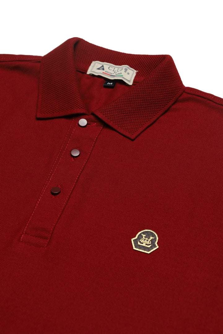 Button & Threads Men's Mehroon Executive Collar Shirt - button & threads