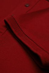 Button & Threads Men's Mehroon Executive Collar Shirt - button & threads