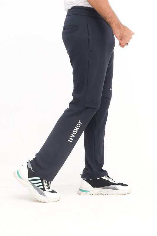 Button & Threads Men's Jordon Charcoal Jacquard Trousers - button & threads