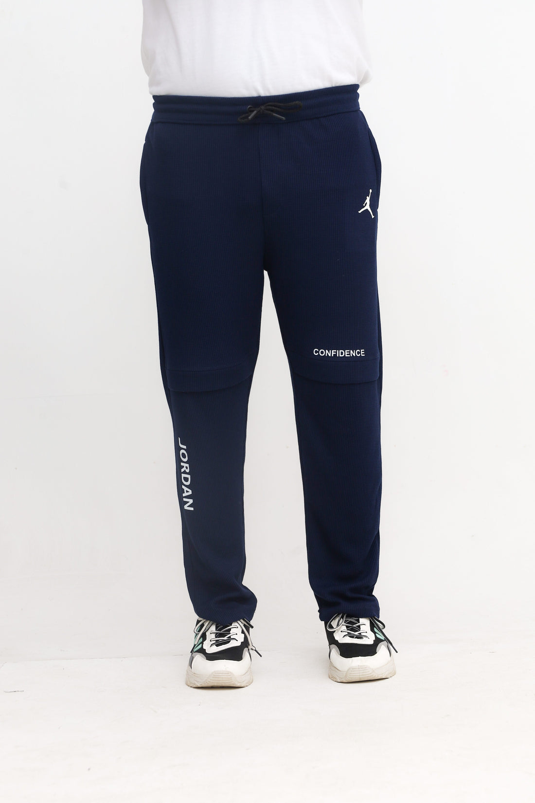 Button & Threads Men's Jordon Navy Blue Jacquard Trousers - button & threads
