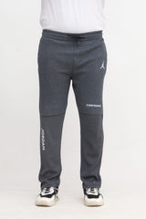 Button & Threads Men's Jordon Dark Grey Jacquard Trousers