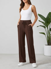 Woman Premium Trousers-Dark Brown