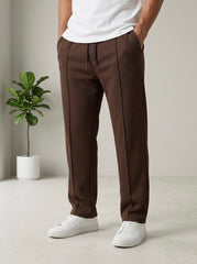 Men's Baggy Trouser-Dark Brown - button & threads