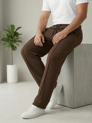 Men's Baggy Trouser-Dark Brown - button & threads