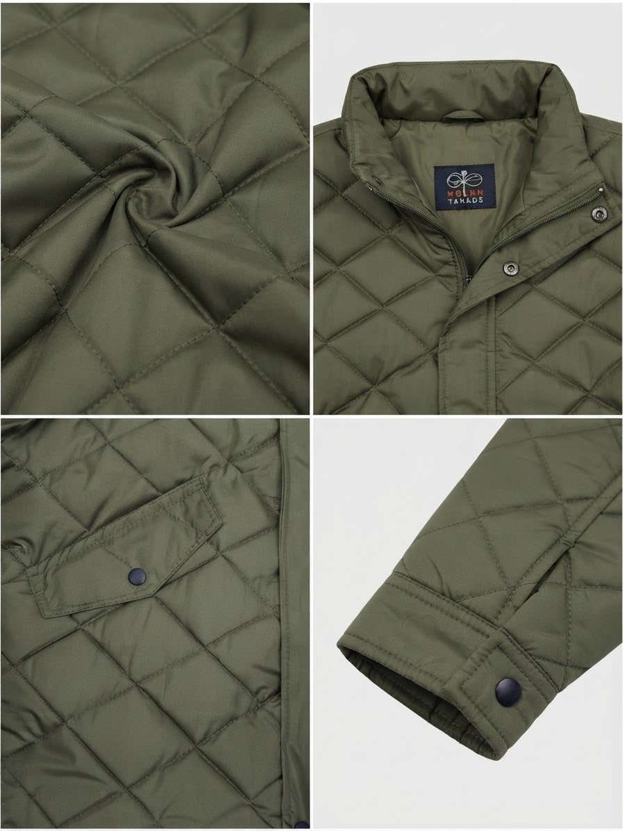 Men's Diamond Cut Jacket- Commando Green - button & threads