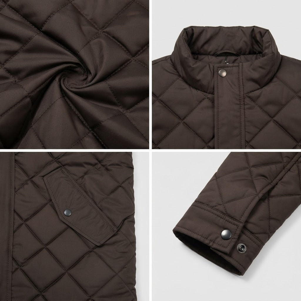 Men's Diamond Cut Jacket- Brown - button & threads