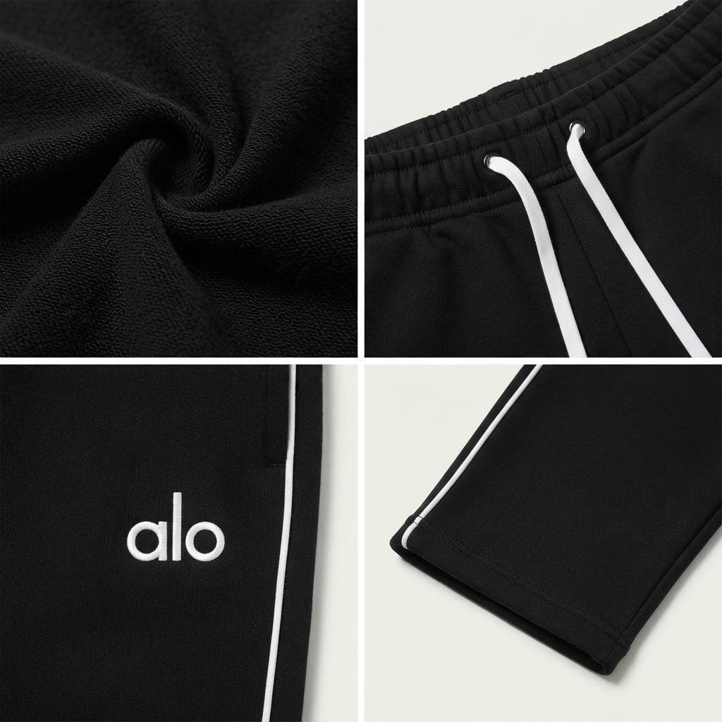 Woman ALO Fleece Track Suit-Jet Black