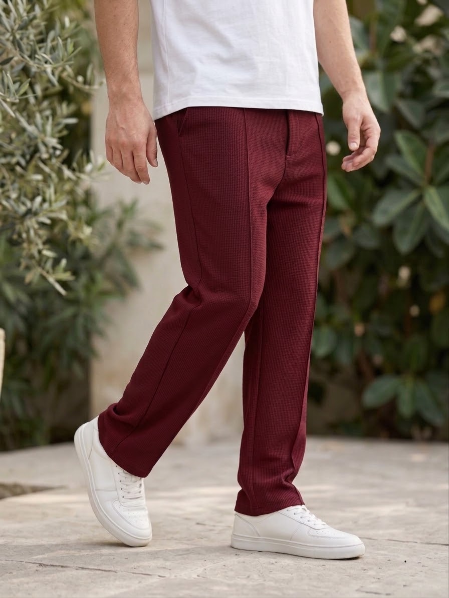 Men's Baggy Trouser-Mehroon