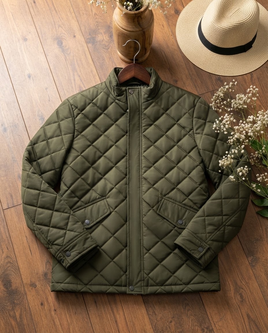Woman Diamond Cut Jacket- Commando Green