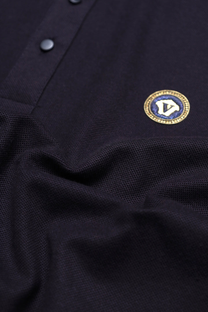 Button & Threads Men's Navy Blue  Executive Collar Shirt - button & threads