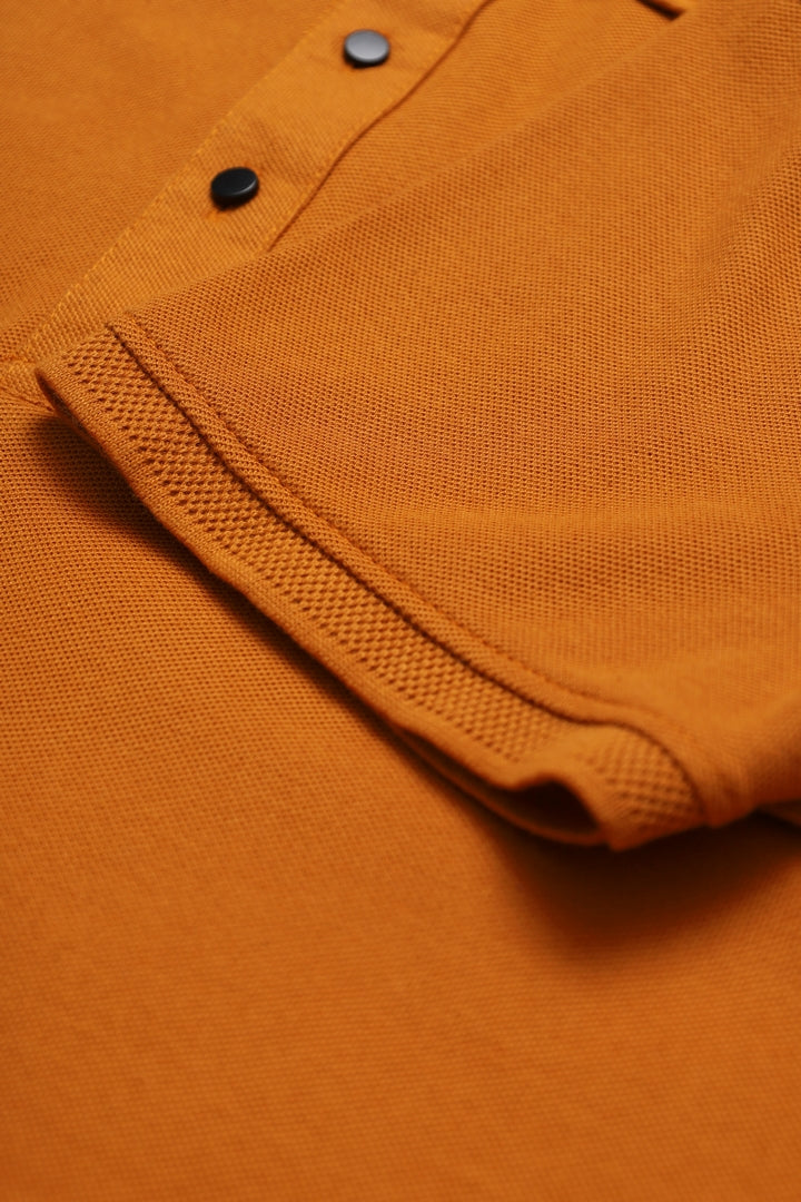 Button & Threads Men's Mustard Executive Collar Shirt - button & threads