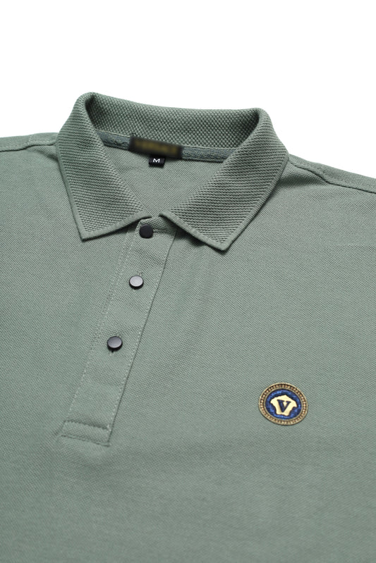 Button & Threads Men's Light Olive Green Executive Collar Shirt - button & threads