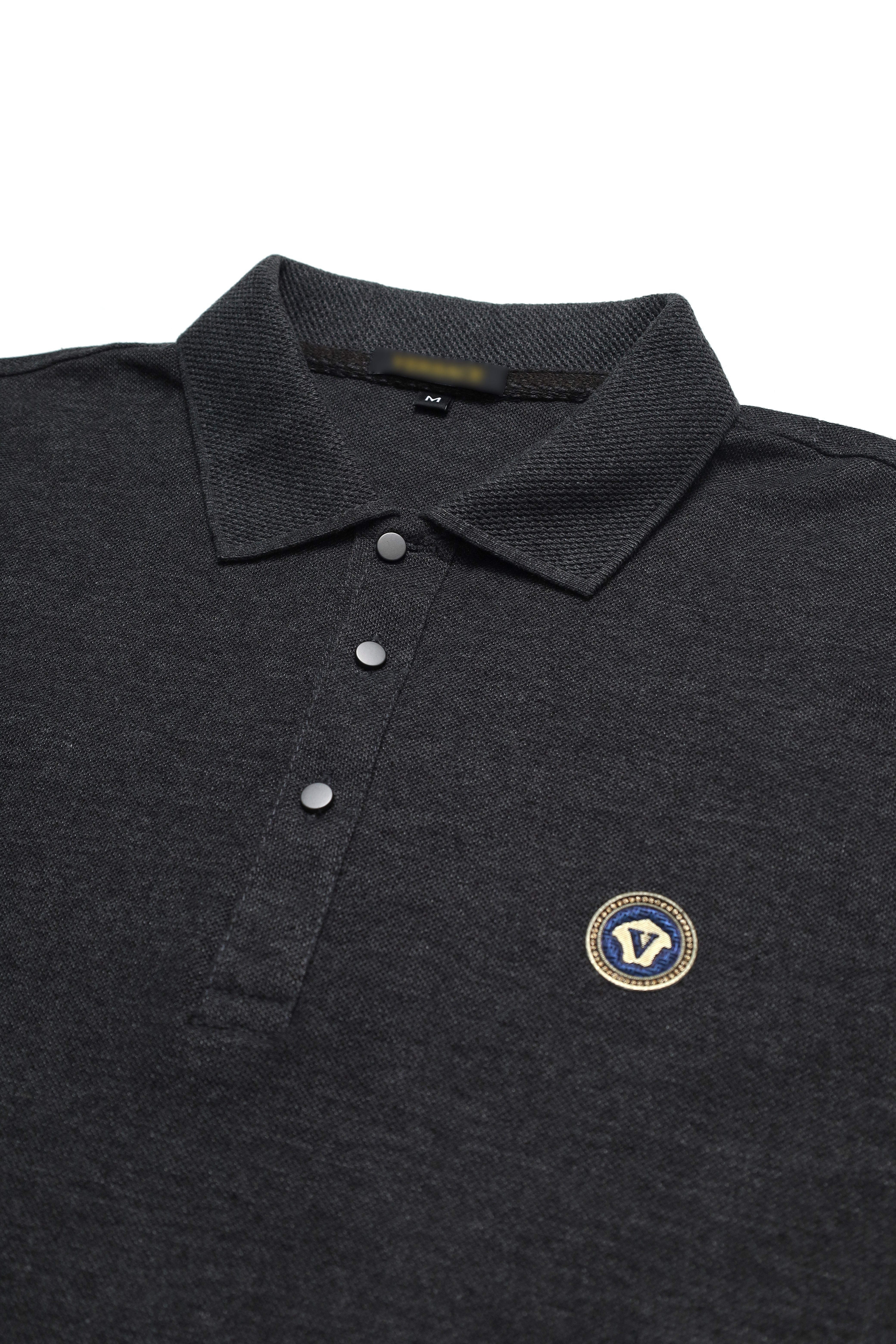 Button & Threads Men's Charcoal Grey Executive Collar Shirt - button & threads