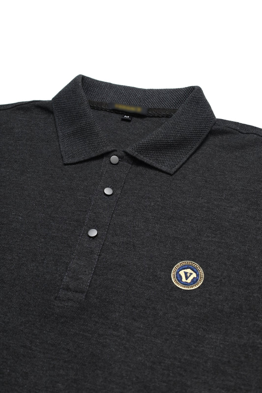 Button & Threads Men's Charcoal Grey Executive Collar Shirt - button & threads