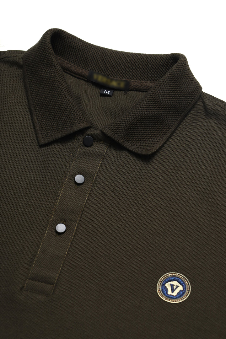 Button & Threads Men's Commando Green Executive Collar Shirt - button & threads