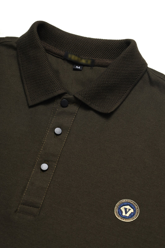 Button & Threads Men's Commando Green Executive Collar Shirt - button & threads