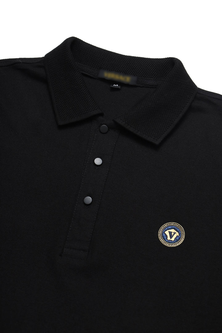 Button & Threads Men's Black Executive Collar Shirt - button & threads