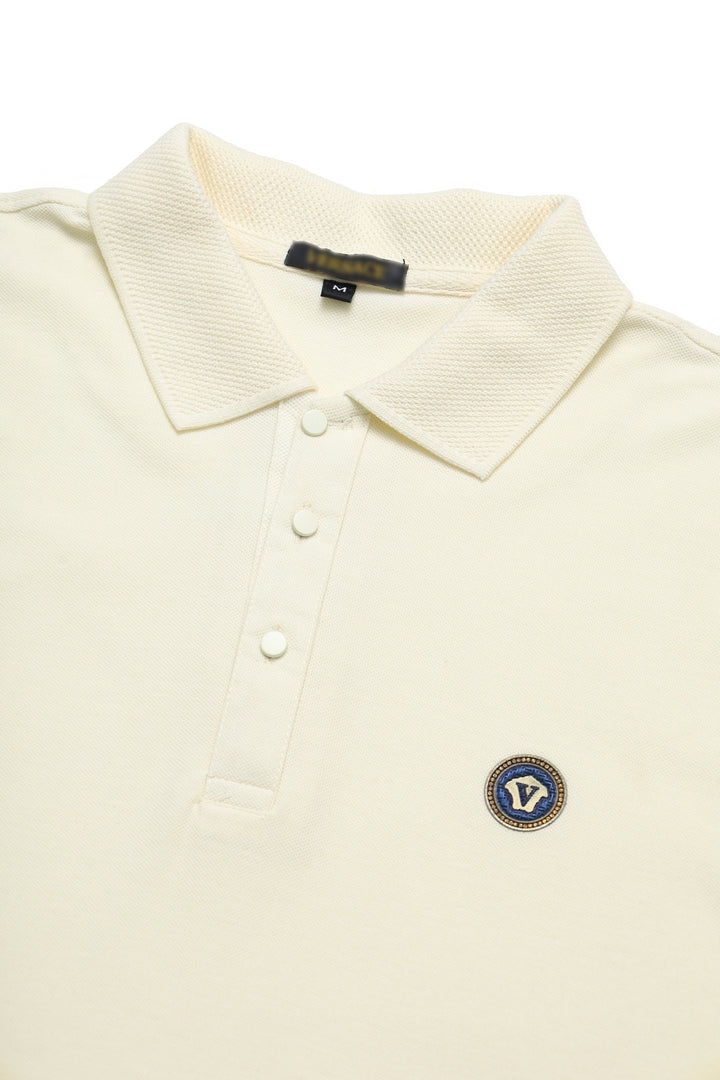 Button & Threads Men's Cream Executive Collar shirt - button & threads