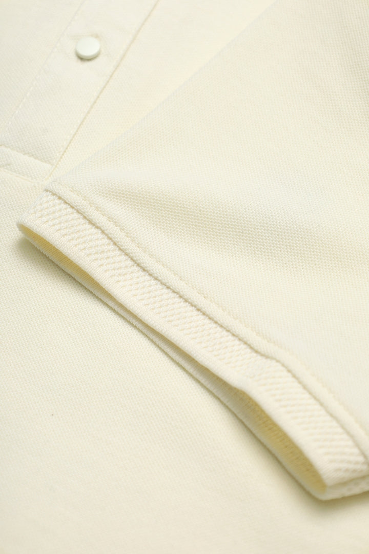 Button & Threads Men's Cream Executive Collar shirt - button & threads