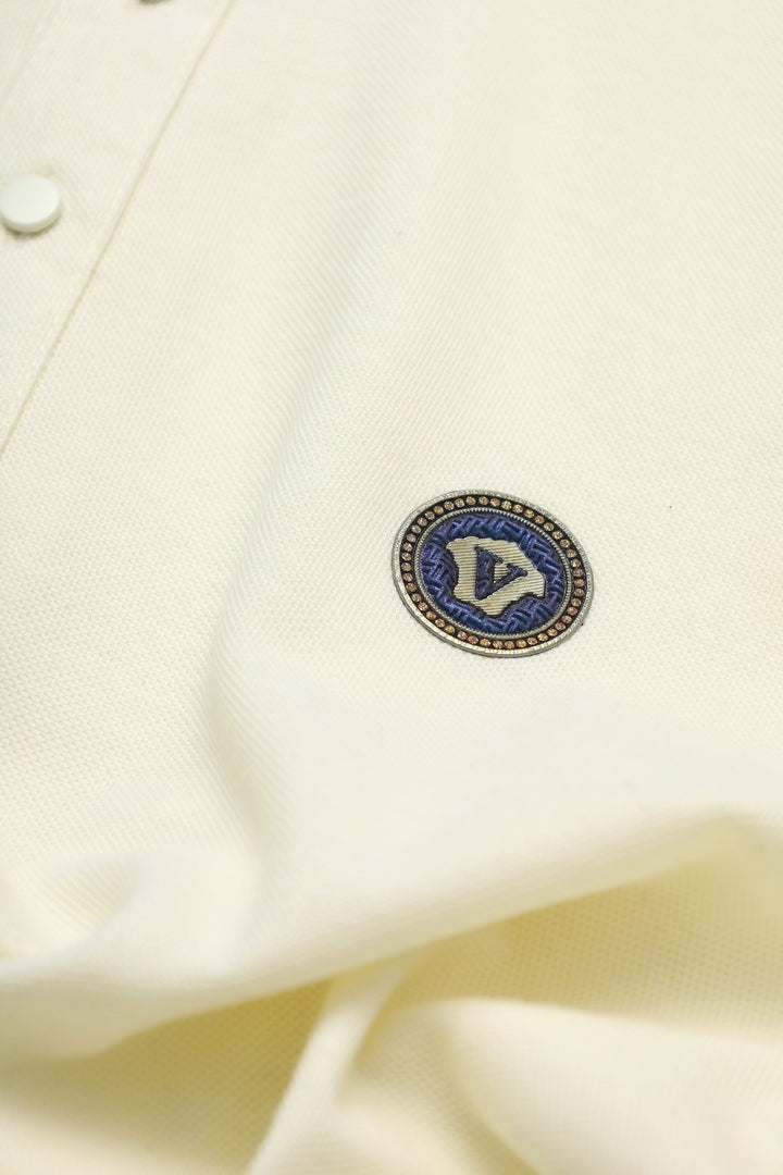 Button & Threads Men's Cream Executive Collar shirt - button & threads