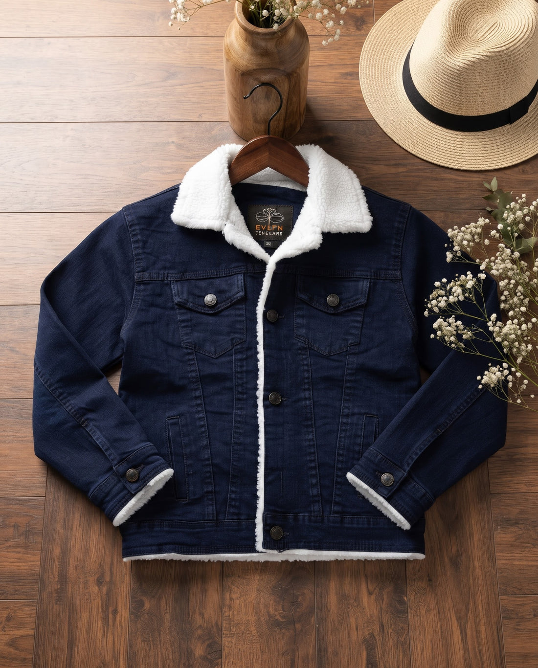 Boys/Girls Plain Denim Jacket-Navy Blue
