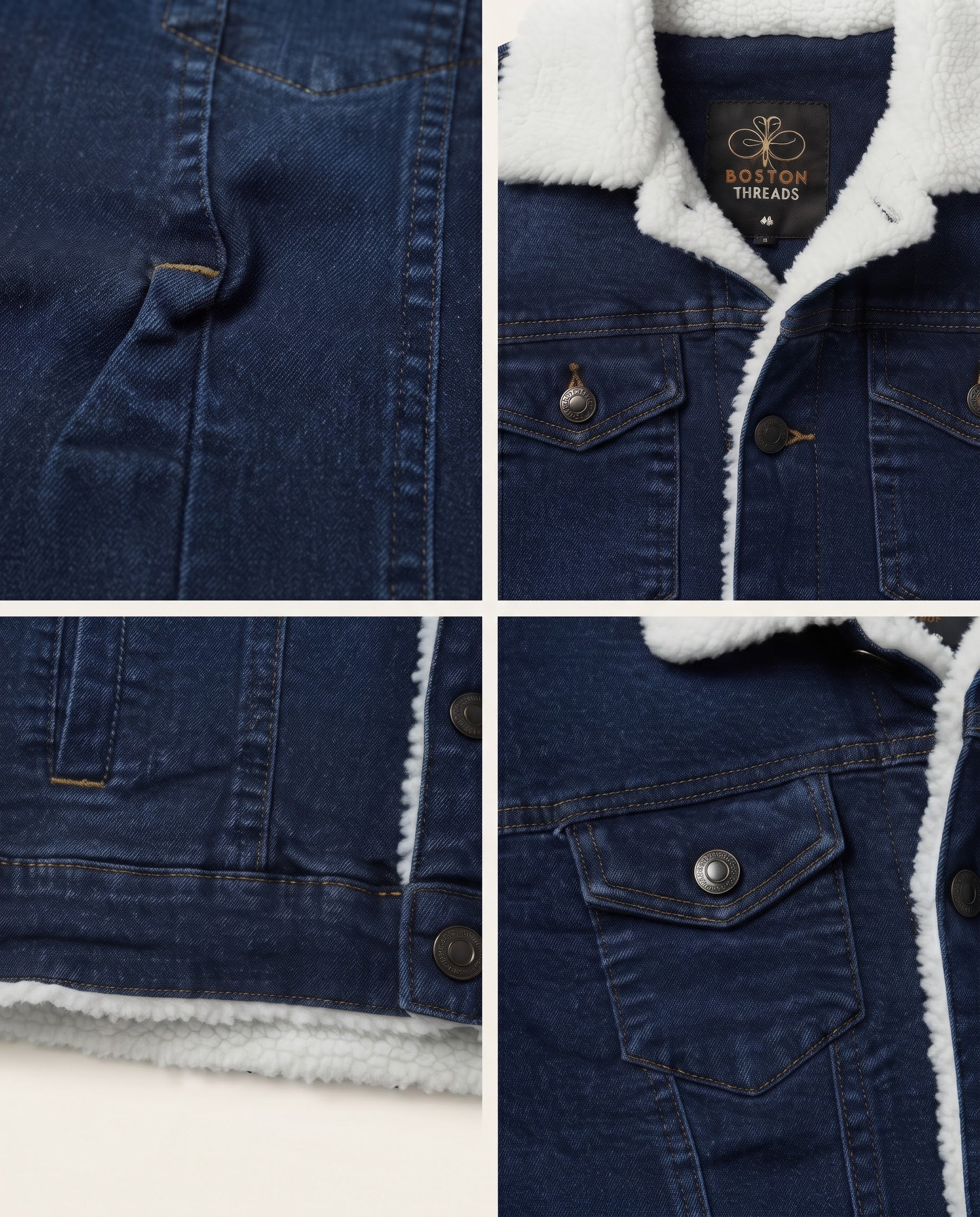 Boys/Girls Plain Denim Jacket-Navy Blue