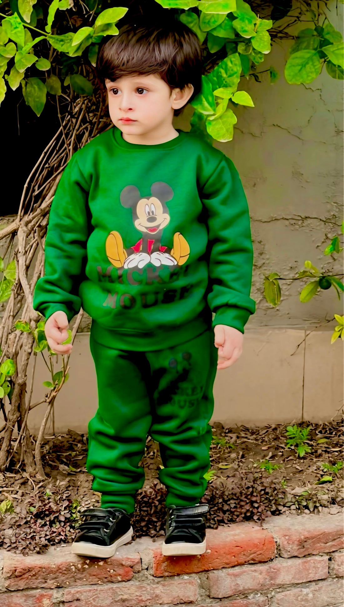 Button & Threads™ Boy/Girls Micky Mouse Green Track Suit - button & threads