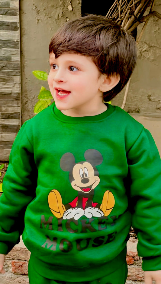 Button & Threads™ Boy/Girls Micky Mouse Green Track Suit