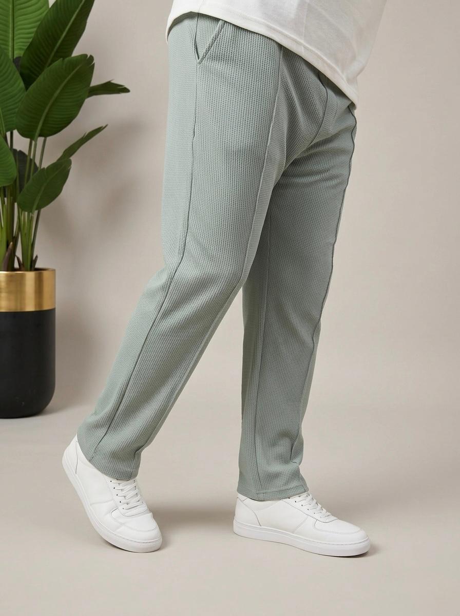 Men's Baggy Trouser-Silver Grey - button & threads