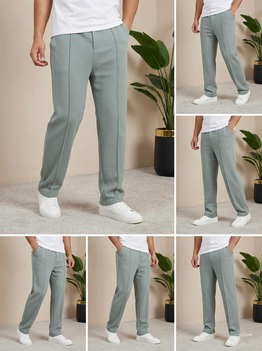 Men's Baggy Trouser-Silver Grey - button & threads
