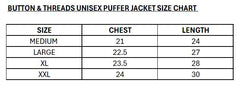 Button & Threads™ Unisex Sleeves Less Silver Grey With Badge  Puffer Jacket