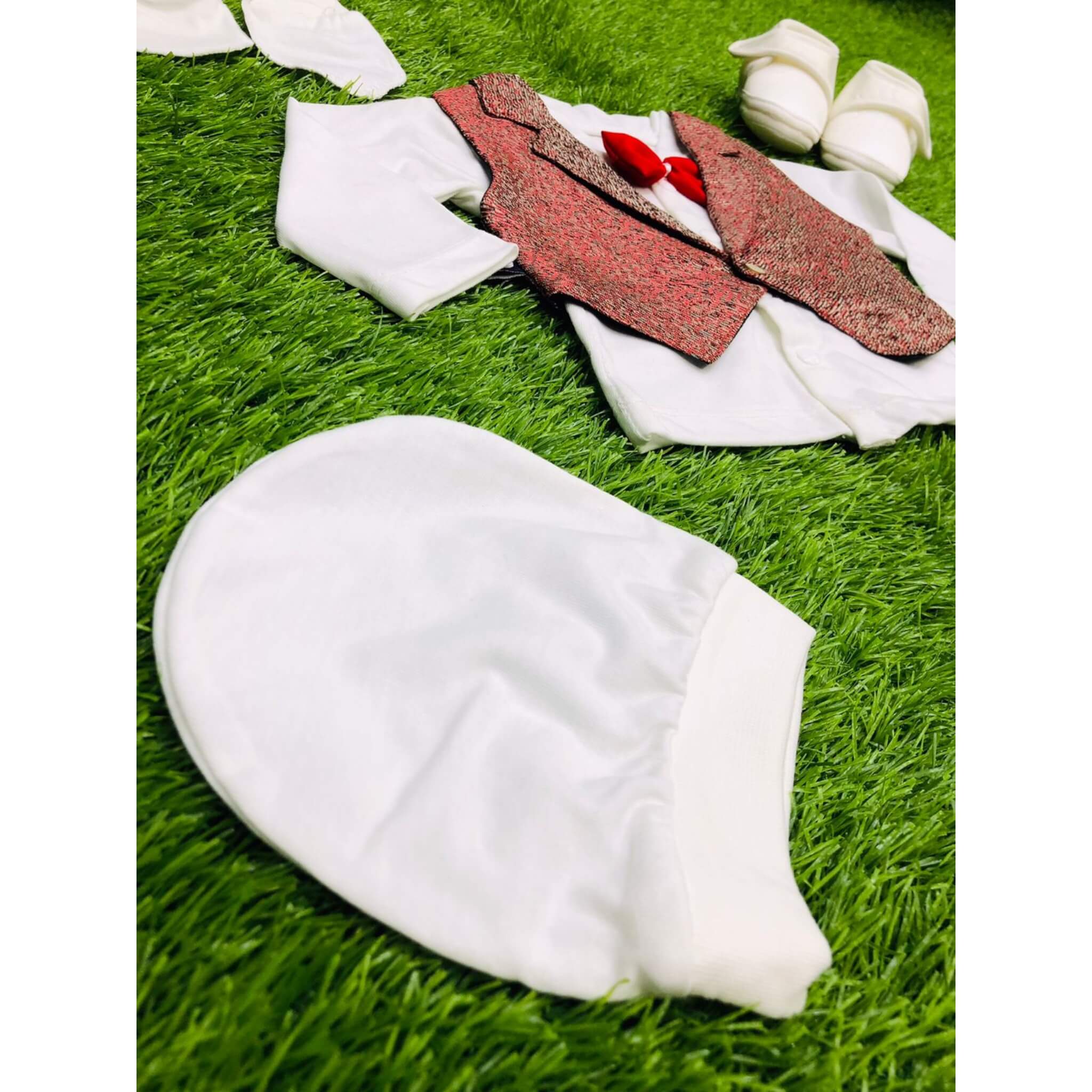 Button & Threads™-Boy 0-3 Months Dress Mehroon - button & threads