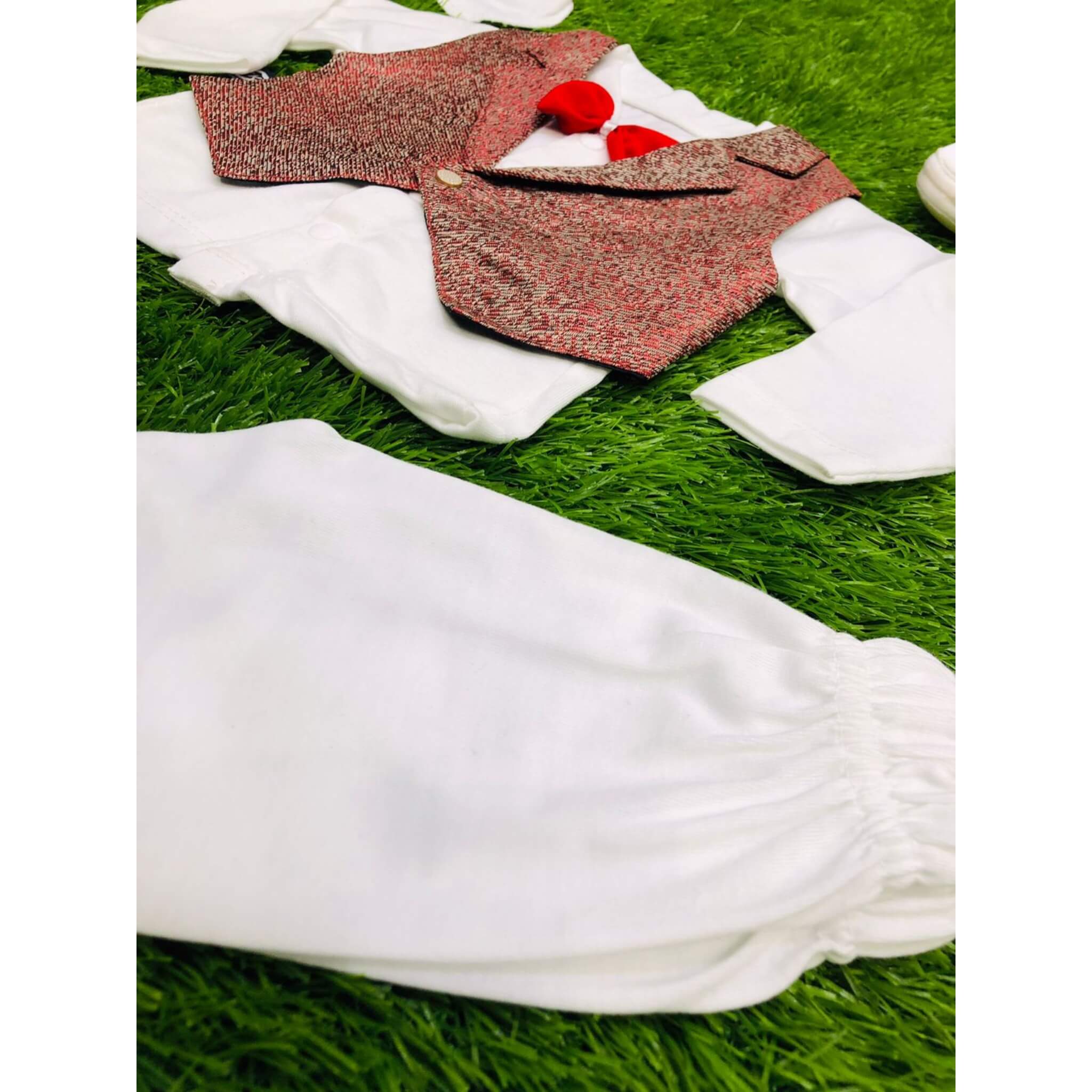 Button & Threads™-Boy 0-3 Months Dress Mehroon - button & threads