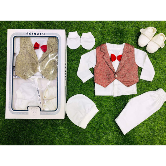 Button & Threads™-Boy 0-3 Months Dress Mehroon