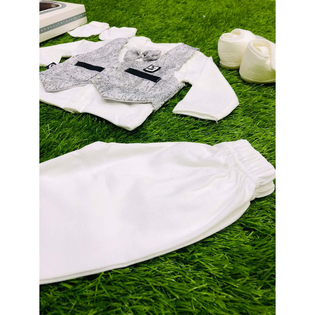 Button & Threads™-Boy 0-3 Months Dress Grey - button & threads