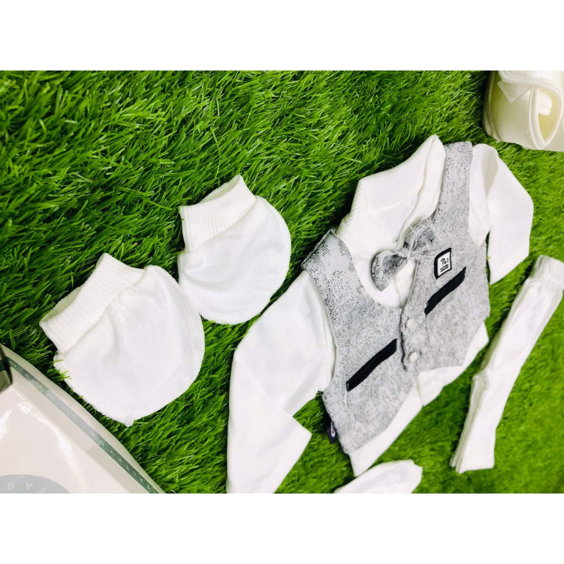 Button & Threads™-Boy 0-3 Months Dress Grey - button & threads