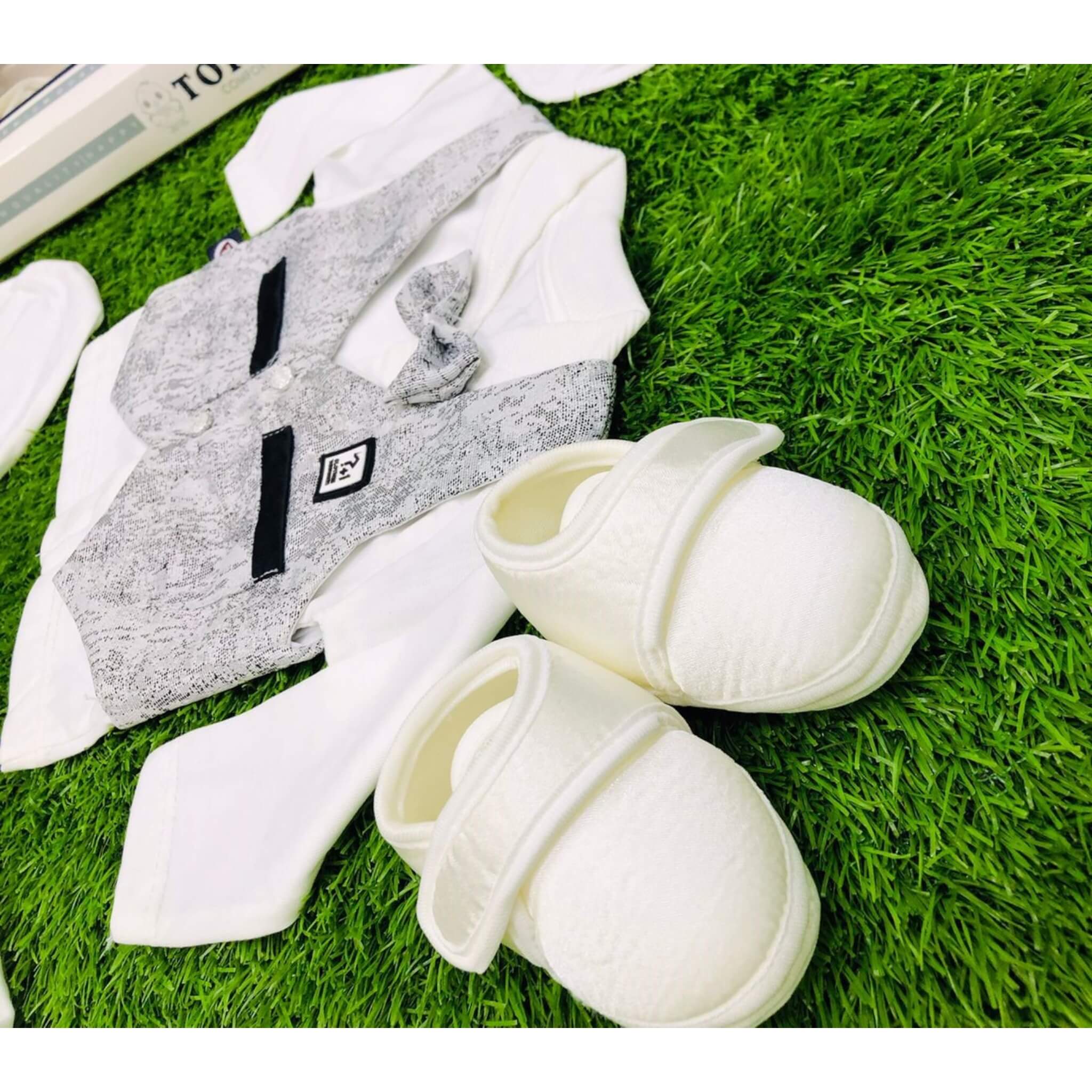 Button & Threads™-Boy 0-3 Months Dress Grey - button & threads