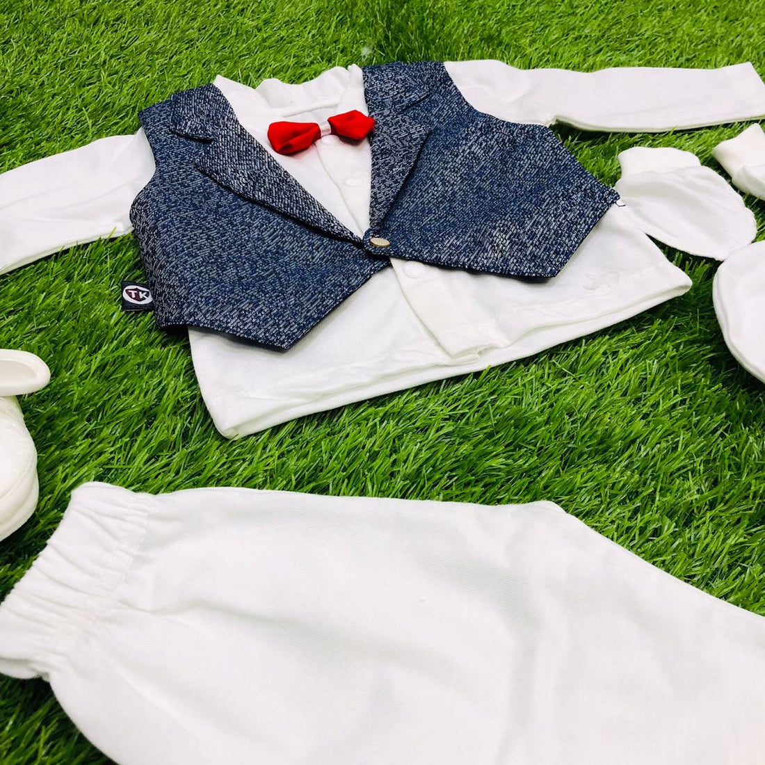Button & Threads™-Boy 0-3 Months Dress Navy Blue - button & threads