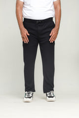 Button & Threads Men's Jet Black Jacquard Trousers - button & threads