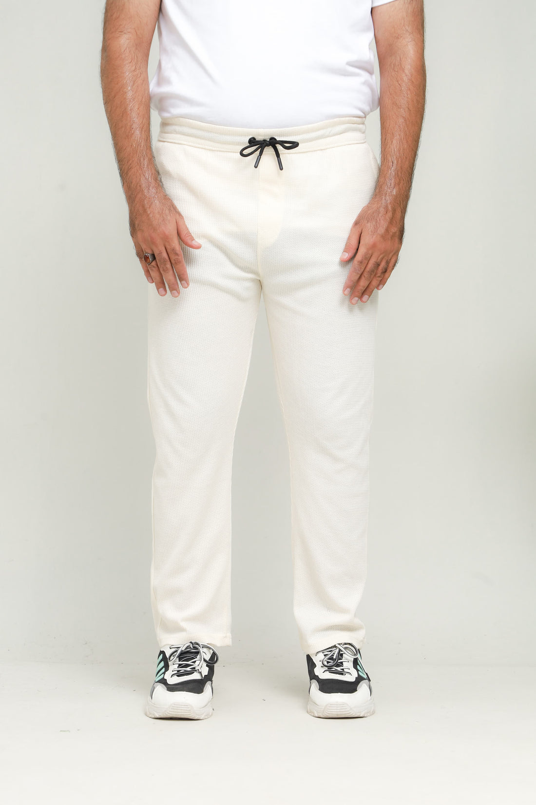 Button & Threads Men's Cream Jacquard Trousers - button & threads