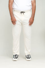 Button & Threads Men's Cream Jacquard Trousers - button & threads