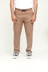 Button & Threads Men's Brown Jacquard Trousers - button & threads