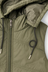 Button & Threads™ Sleeves Less Commando Double Pocket Puffer Jacket