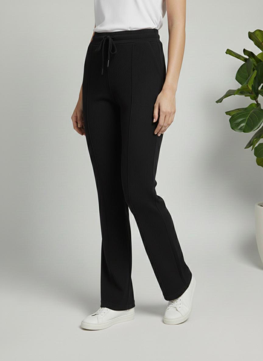 Woman Premium Trousers-Black - button & threads