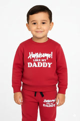 Button & Threads™ Boy/Girls Hand Some Daddy Red Track Suit - button & threads
