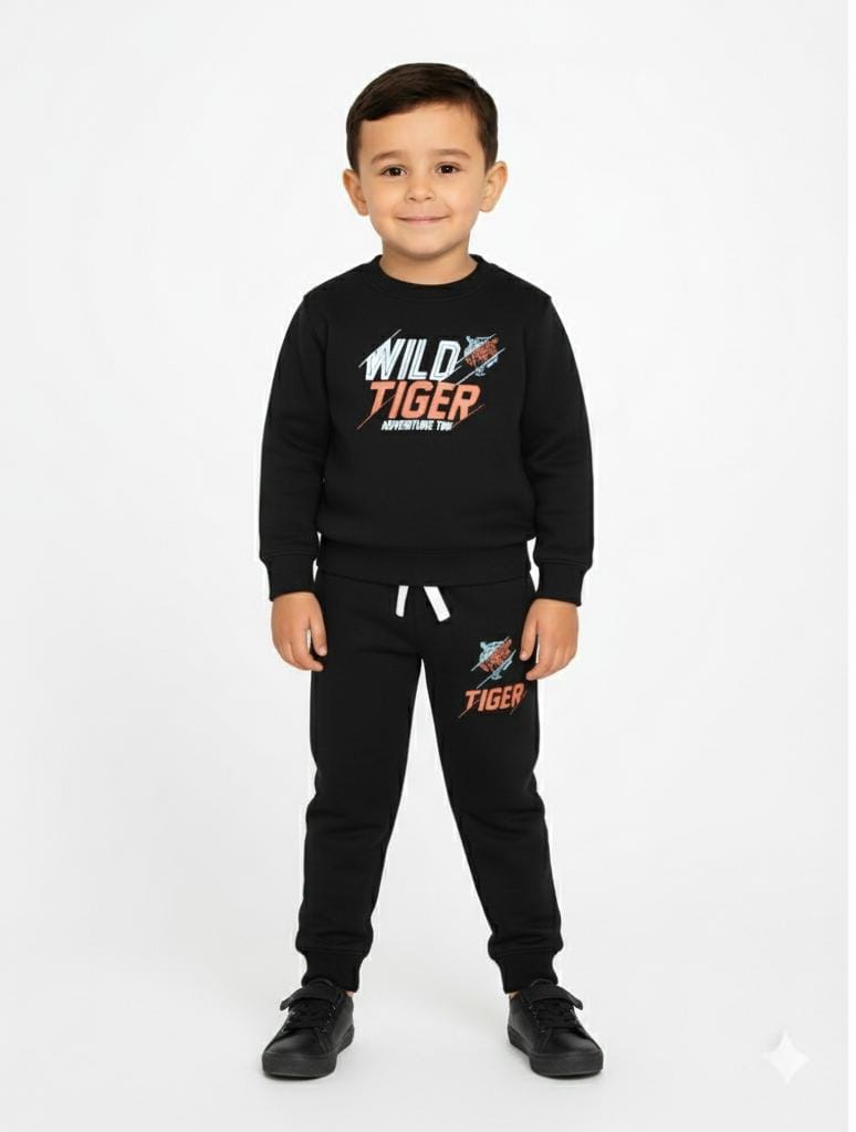 Button & Threads™ Boy/Girls Tiger Black Track Suit - button & threads