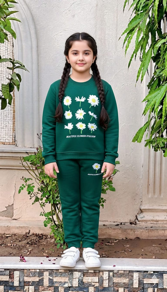 Button & Threads™ Girls 9 Flower Track Suit