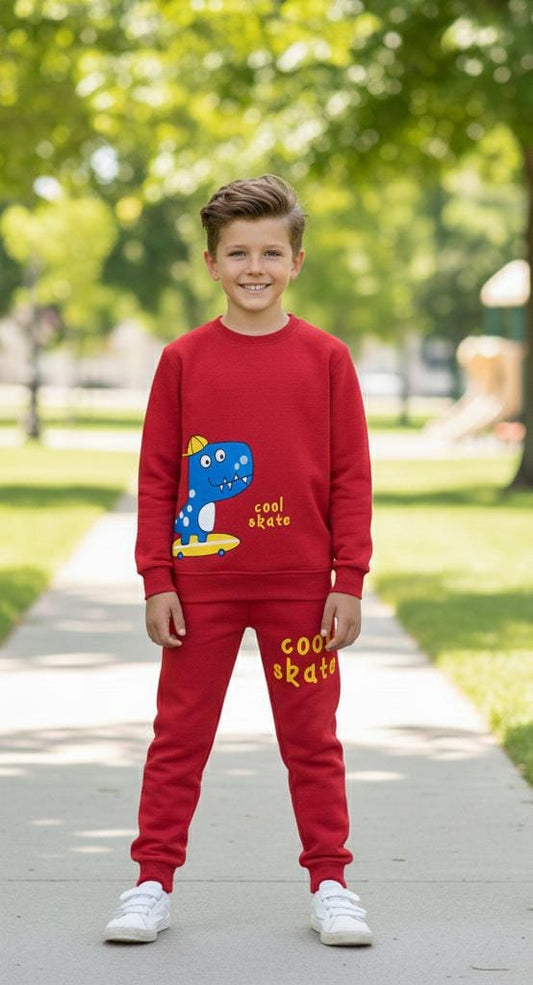 Button & Threads™ Boy/Girls Skates Red Track Suit