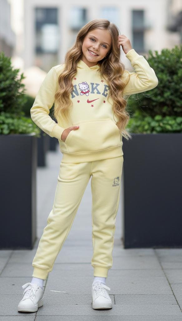 Button & Threads™ Girls Ni-ke Kitten Lemon Track Suit - button & threads